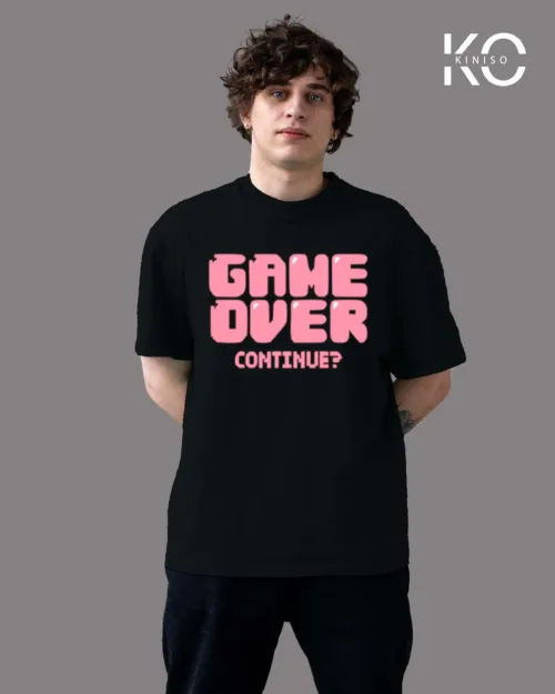 Image of Game Over Pink t-shirt black color