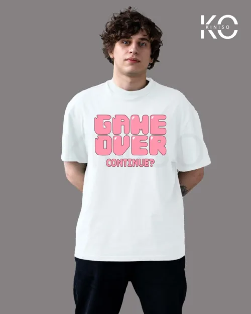 Image of Game Over Pink t-shirt white color