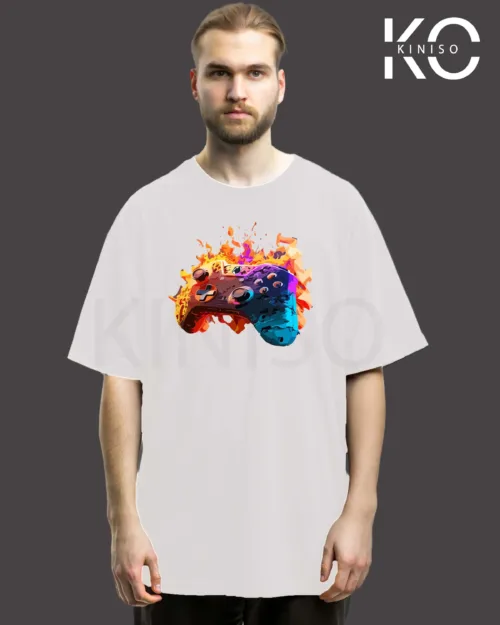 Image of Gaming Console Firing White Color T-shirt