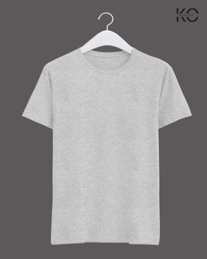 Image of Customizable Grey color Half Sleeve T-shirts