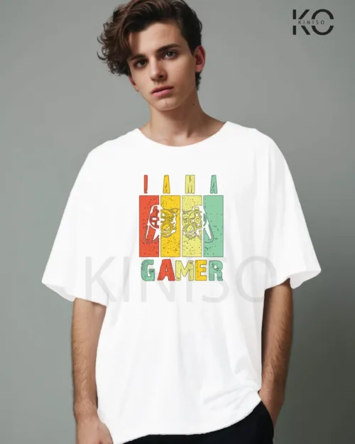 Image of I am a Gamer White color t-shirt