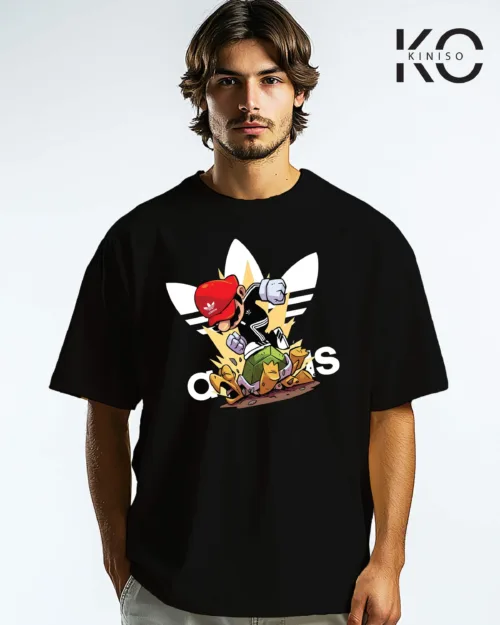 Image of Mario Graphic t-shirt Black Color