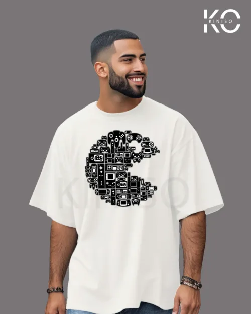 Image of Pacman Game graphic t-shirt White Color