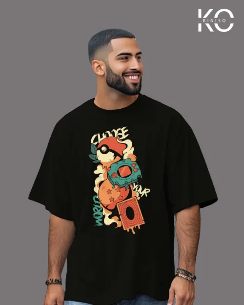 Image of Pokemon graphic t-shirt Black