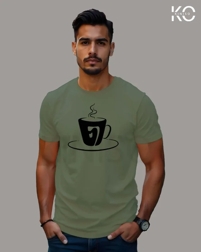 Image of t-shirt design cha color Green