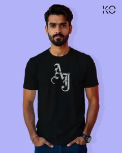 Image of Movie and TV Show inspired design Half Sleeve t-shirt | AJ Style Black