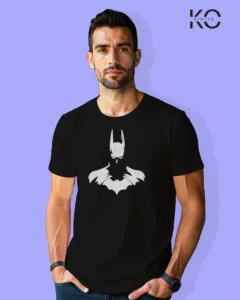 Image of Movie and TV Show inspired design Half Sleeve t-shirt | Batman Head Black