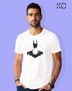 Image of Movie and TV Show inspired design Half Sleeve t-shirt | Batman Head White