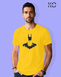 Image of Movie and TV Show inspired design Half Sleeve t-shirt | Batman Head Yellow