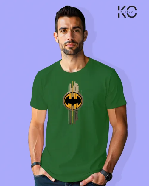 Image of Movie and TV Show inspired design Half Sleeve t-shirt | Batman Watch Bottle Green