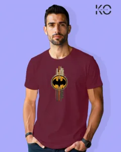 Image of Movie and TV Show inspired design Half Sleeve t-shirt | Batman Watch Maroon