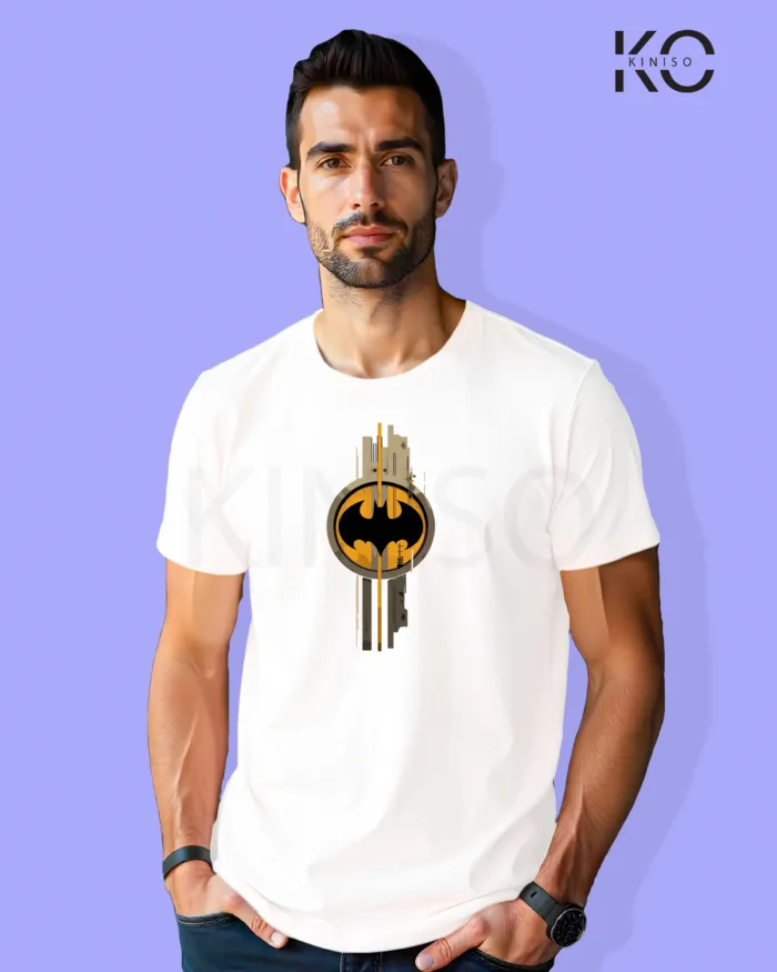 Image of Movie and TV Show inspired design Half Sleeve t-shirt | Batman Watch White