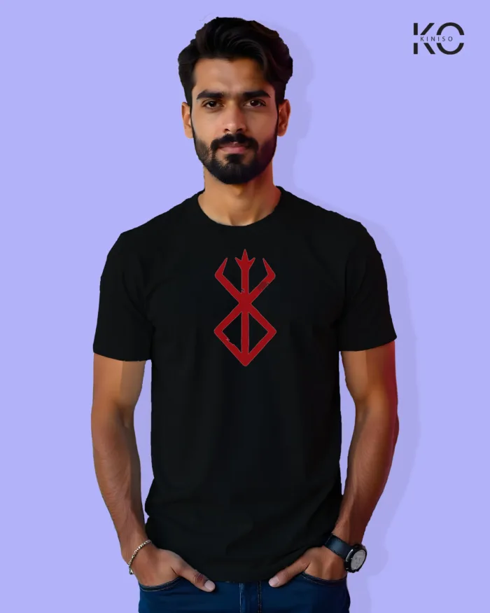 Image of Movie and TV Show inspired design Half Sleeve t-shirt | Berserk Logo Black