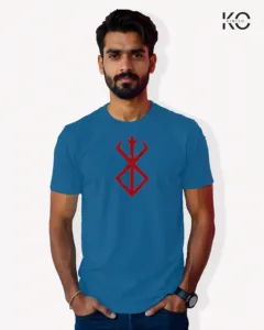 Image of Movie and TV Show inspired design Half Sleeve t-shirt | Berserk Logo Blue