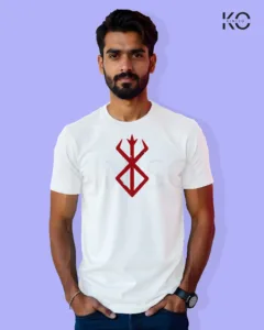 Image of Movie and TV Show inspired design Half Sleeve t-shirt | Berserk Logo White