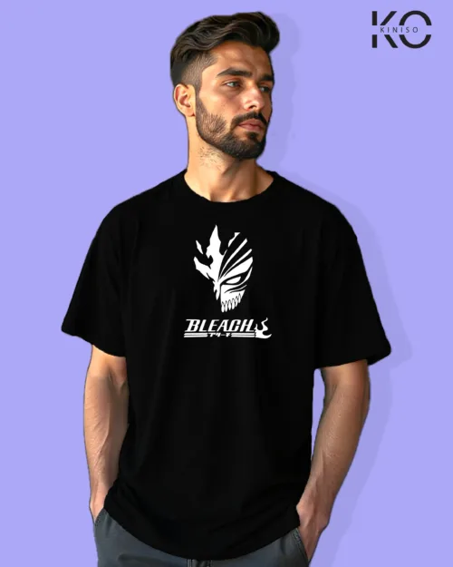 Image of Anime inspired design Drop-shoulder t-shirt | Bleach Eyes Black