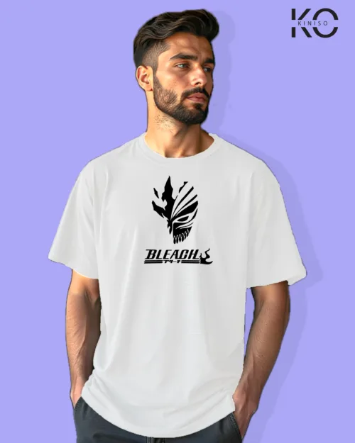 Image of Anime inspired design Drop-shoulder t-shirt | Bleach Eyes White