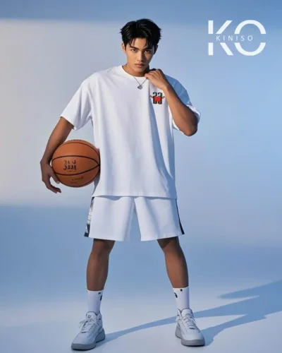 Image of Kiniso White Color Drop Shoulder NBA Themed T-Shirt with Jordan Bull 23 Print For Basketball lovers in Bangladesh