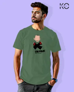 Image of Movie and TV Show inspired design Half Sleeve t-shirt | CM Punk Pastel Green