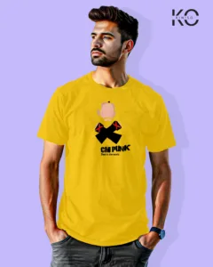 Image of Movie and TV Show inspired design Half Sleeve t-shirt | CM Punk Yellow