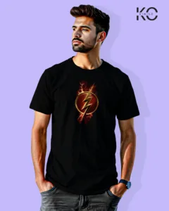 Image of Movie and TV Show inspired design Half Sleeve t-shirt | DC Flash Black