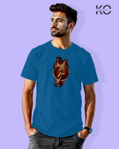 Image of Movie and TV Show inspired design Half Sleeve t-shirt | DC Flash Blue