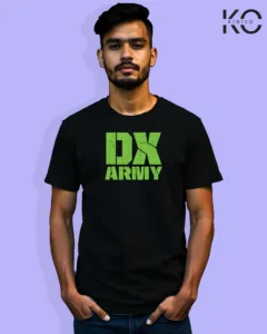 Image of Movie and TV Show inspired design Half Sleeve t-shirt | DX Army Black