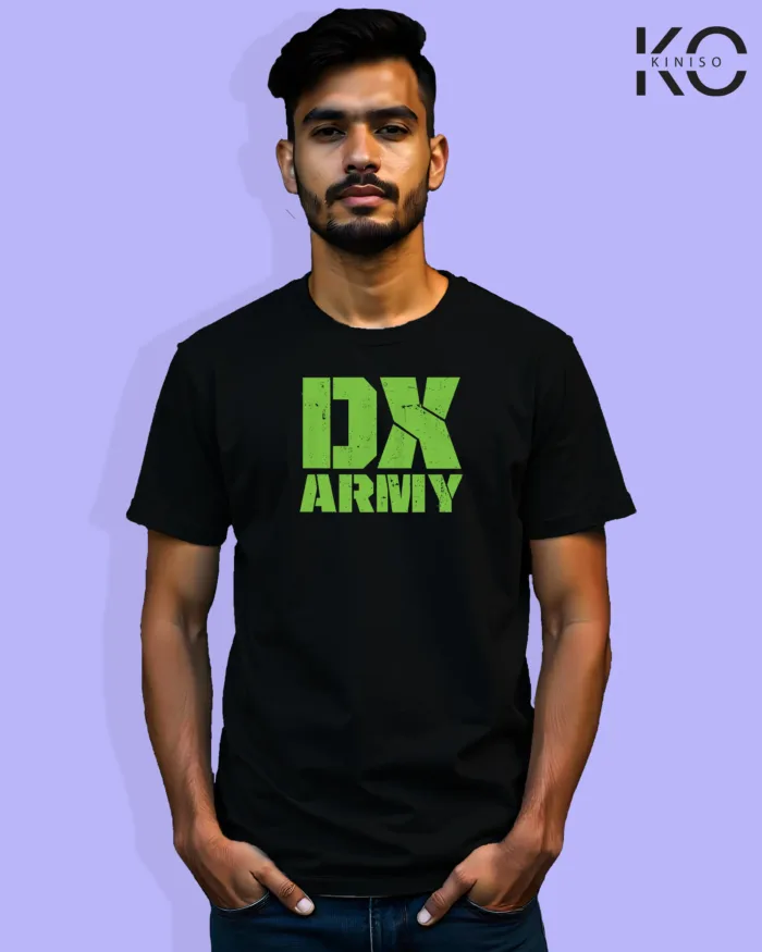 Image of Movie and TV Show inspired design Half Sleeve t-shirt | DX Army Black