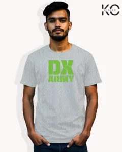 Image of Movie and TV Show inspired design Half Sleeve t-shirt | DX Army Grey