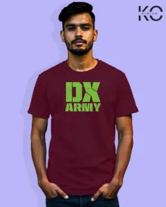 Image of Movie and TV Show inspired design Half Sleeve t-shirt | DX Army Maroon