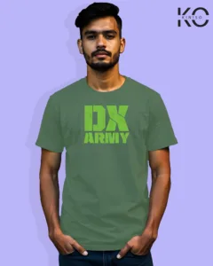 Image of Movie and TV Show inspired design Half Sleeve t-shirt | DX Army Pastel Green