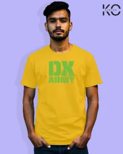 Image of Movie and TV Show inspired design Half Sleeve t-shirt | DX Army Yellow