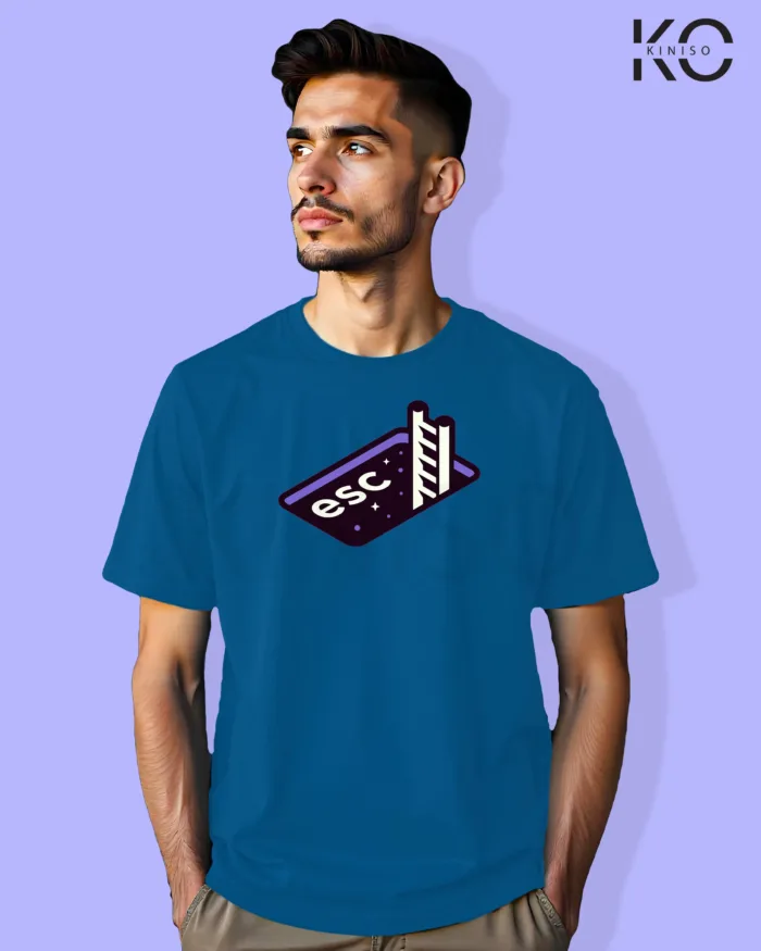 Image of Engineer and tech inspired design half sleeve t-shirt | ESC Blue