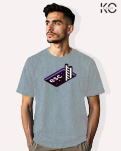 Image of Engineer and tech inspired design half sleeve t-shirt | ESC Grey