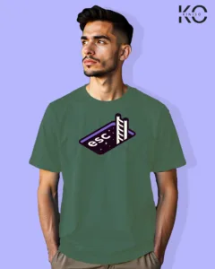 Image of Engineer and tech inspired design half sleeve t-shirt | ESC Pastel Green