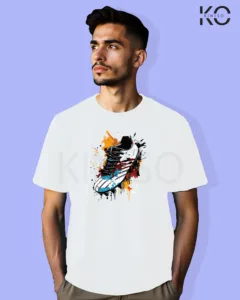 Image of Football inspired design half sleeve t-shirt | Football Classic Shoe Graffiti White