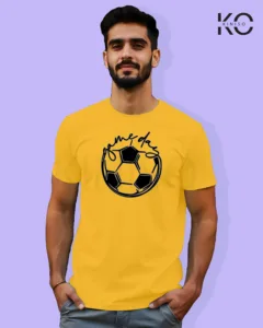 Image of Football inspired design half sleeve t-shirt | Game Day Yellow