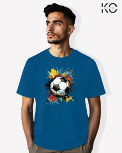 Image of Football inspired design half sleeve t-shirt | Graffiti Blue