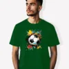 Image of Football inspired design half sleeve t-shirt | Graffiti Bottle Green