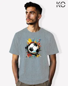 Image of Football inspired design half sleeve t-shirt | Graffiti Grey