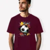 Image of Football inspired design half sleeve t-shirt | Graffiti Maroon