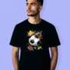 Image of Football inspired design half sleeve t-shirt | Graffiti Pastel Black