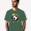 Image of Football inspired design half sleeve t-shirt | Graffiti Pastel Green
