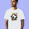 Image of Football inspired design half sleeve t-shirt | Graffiti White