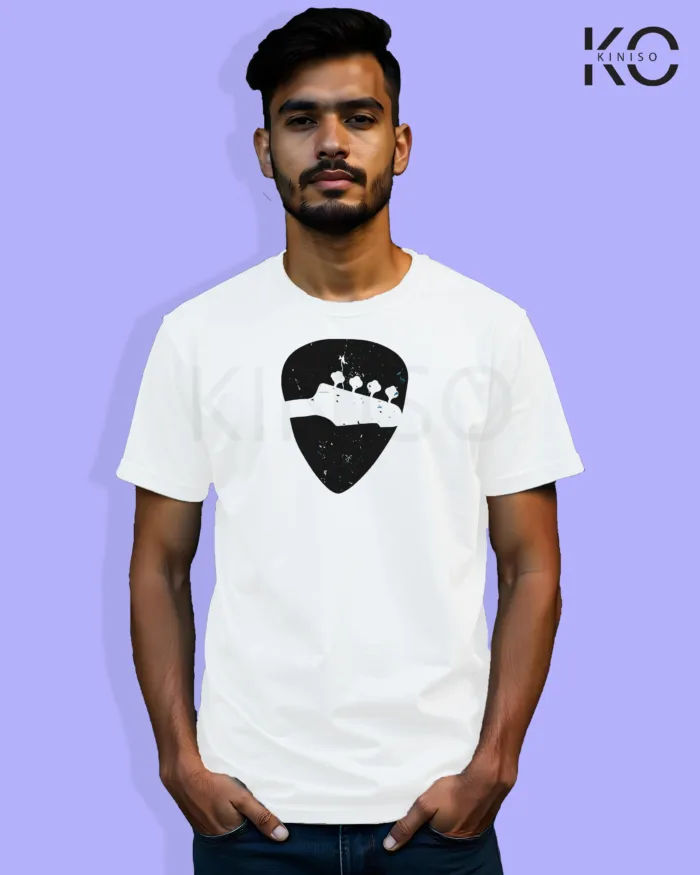 Image of Music inspired design Half Sleeve t-shirt | Guiter tuners white