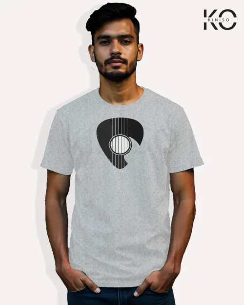 Image of Music inspired design Half Sleeve t-shirt | Guiter Picker Grey