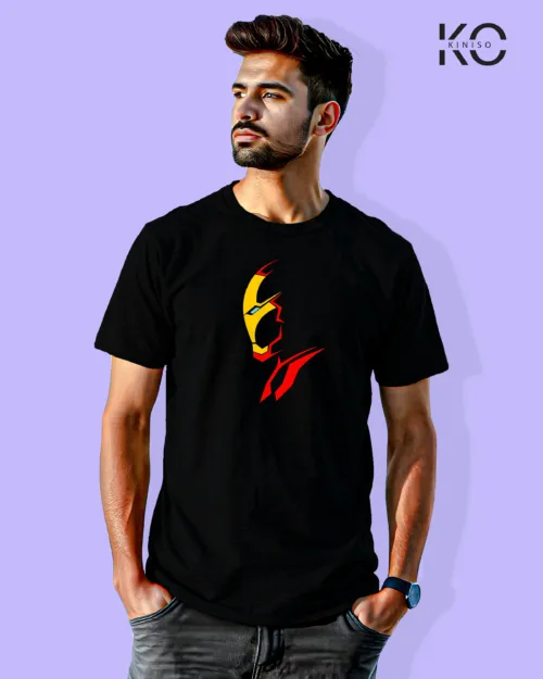 Image of Movie and TV Show inspired design Half Sleeve t-shirt | Iron Man Black