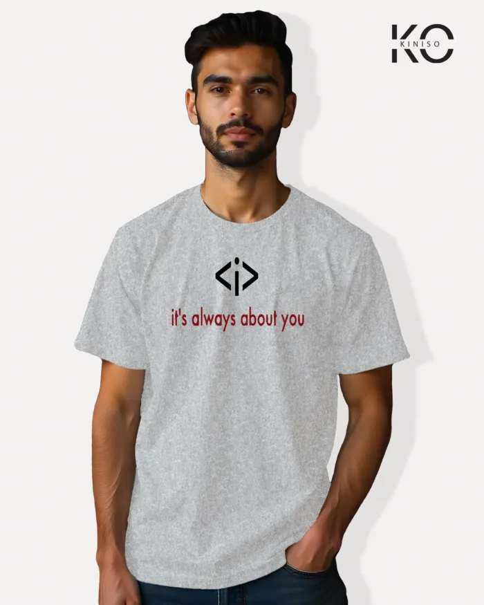 Image of Engineer and tech inspired design half sleeve t-shirt | It's Always about You Grey