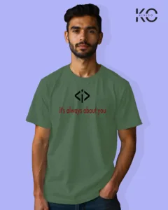 Image of Engineer and tech inspired design half sleeve t-shirt | It's Always about You Pastel Green