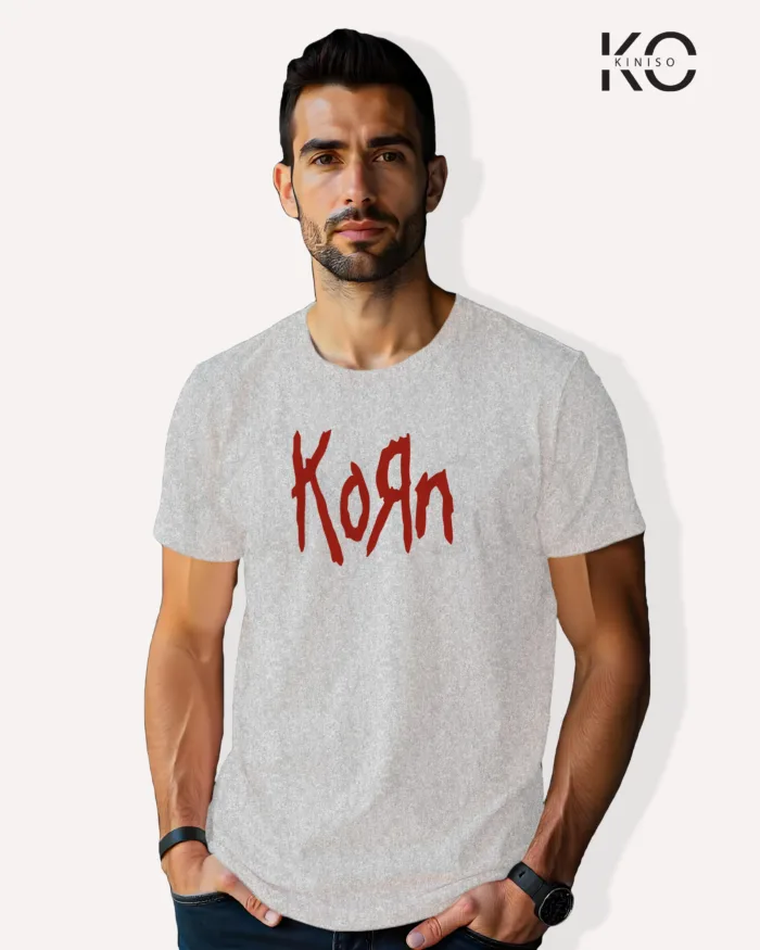 Image of Music inspired design Half Sleeve t-shirt | Korn Grey